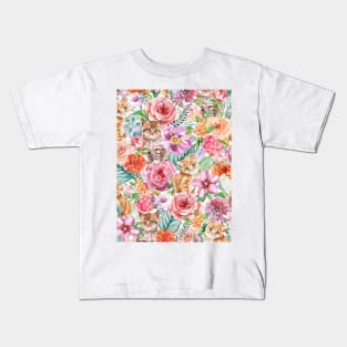 Kittens in flowers IV Kids T-Shirt